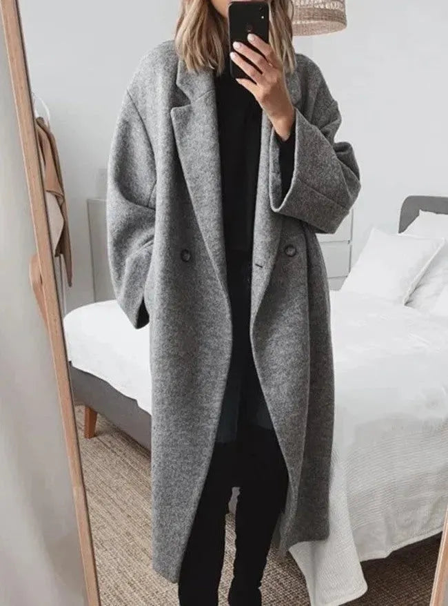 Eva | Womenâ€™s Chic Relaxed Fit Long Coat