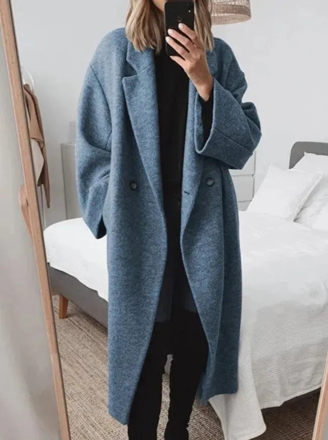 Eva | Womenâ€™s Chic Relaxed Fit Long Coat