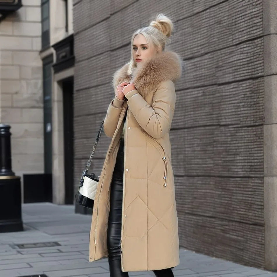 Bella | Women Winter Puffer Coat with Hood Trim