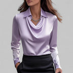 Scarlett | Women’s Elegant Long Sleeve Satin Blouse