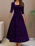 Bethany | Womenâ€™s Graceful Floral Design Midi Dress