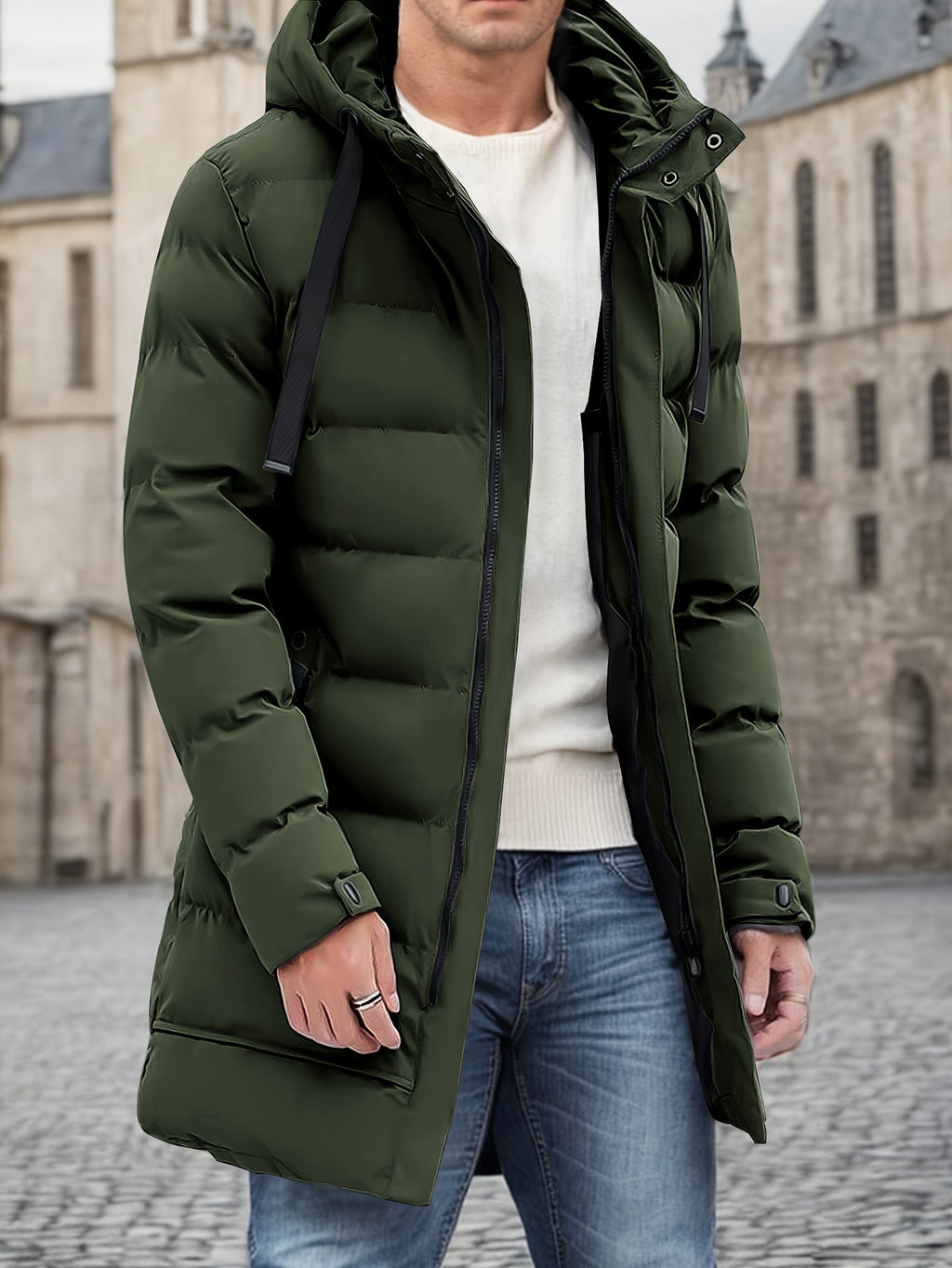 Scott | Menâ€™s Hooded Long Puffer Winter Jacket