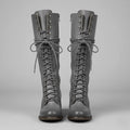 Damien | Womenâ€™s Lace-Up Knee-High Boots with Block Heel