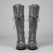 Damien | Womenâ€™s Lace-Up Knee-High Boots with Block Heel