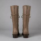 Damien | Womenâ€™s Lace-Up Knee-High Boots with Block Heel
