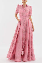 Anabella | Elegant Short Puff Sleeves Dress