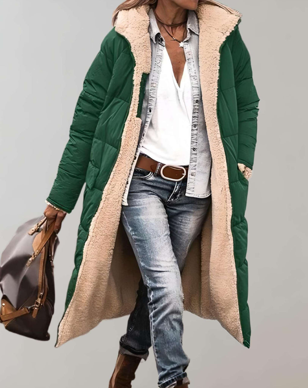 Casey | Winter Womenâ€™s Puffer Coat with Fleece Lining