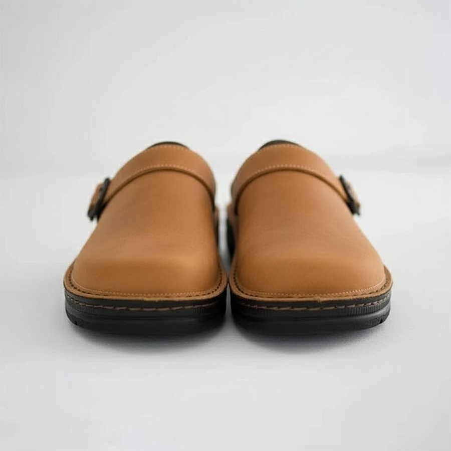 Arthur | Menâ€™s Orthopaedic Leather Slip On Clogs