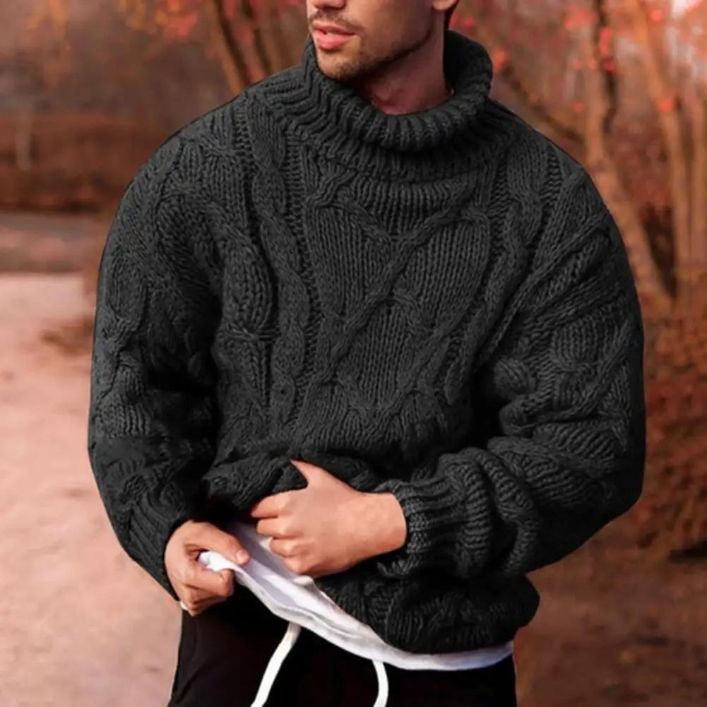 Dominic | Menâ€™s Chunky High Neck Winter Sweater