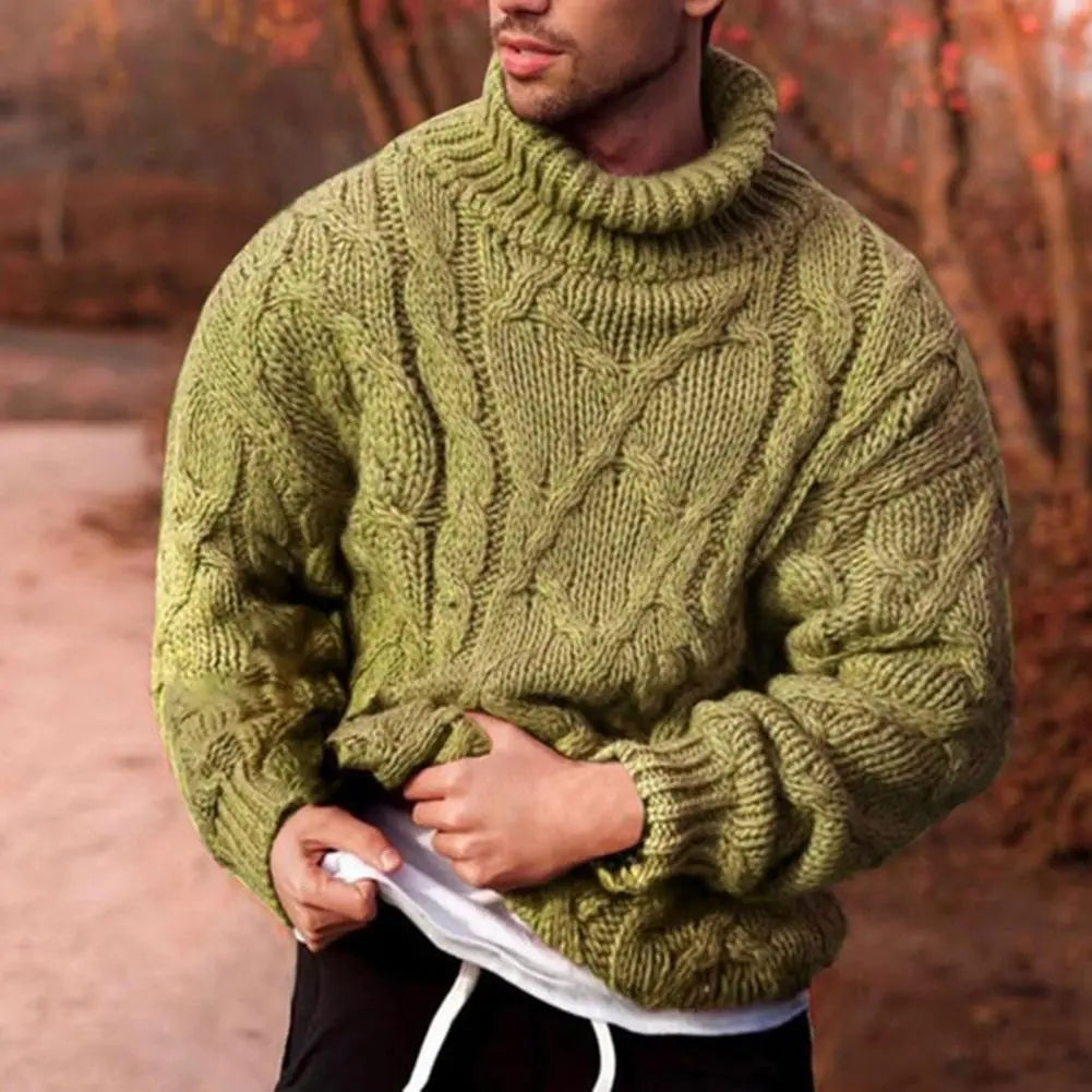 Dominic | Menâ€™s Chunky High Neck Winter Sweater
