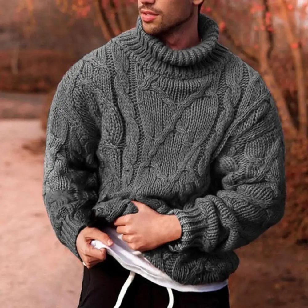 Dominic | Menâ€™s Chunky High Neck Winter Sweater