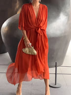 Margery | Elegant Chiffon Midi Dress