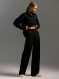 Hannah | Womenâ€™s Collared Two Piece Relaxed Fit Lounge Set