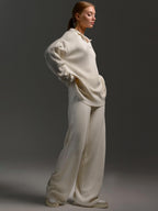 Hannah | Womenâ€™s Collared Two Piece Relaxed Fit Lounge Set
