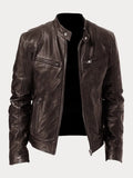 Elijah | Menâ€™s Classic Zip-Up Moto Style Jacket