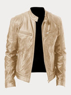 Elijah | Menâ€™s Classic Zip-Up Moto Style Jacket