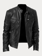Elijah | Menâ€™s Classic Zip-Up Moto Style Jacket