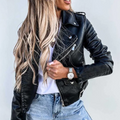 Catherine | Womenâ€™s Classic Zipper Biker Jacket