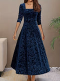 Bethany | Womenâ€™s Graceful Floral Design Midi Dress