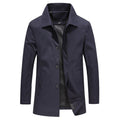 Adam | Men's Casual Slim Fit Long Jacket with Button Closure