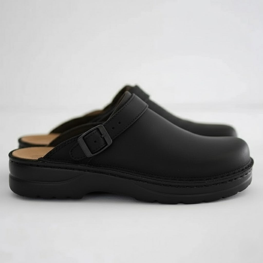 Arthur | Menâ€™s Orthopaedic Leather Slip On Clogs