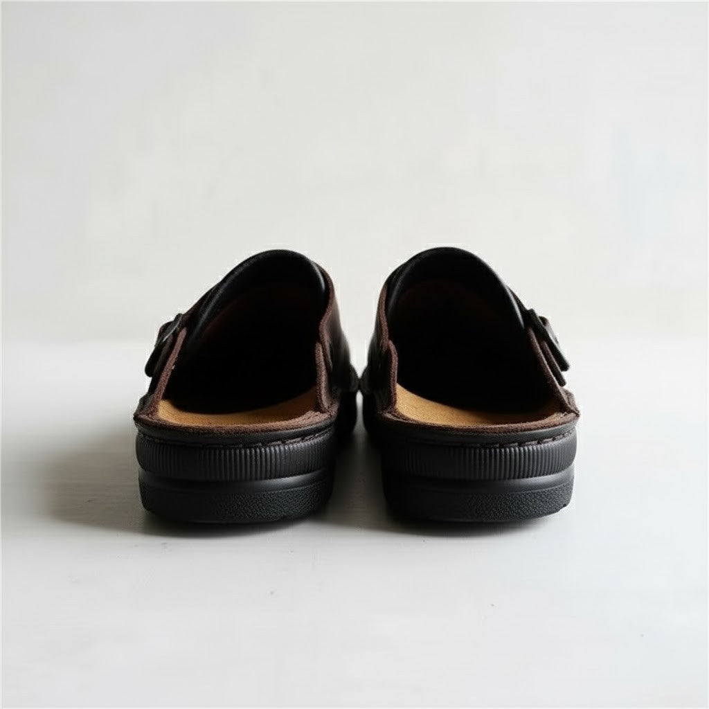 Arthur | Menâ€™s Orthopaedic Leather Slip On Clogs