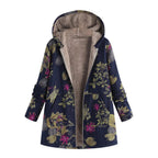Casey | Womenâ€™s Winter Floral Coat with Hood