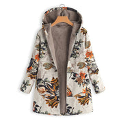Casey | Womenâ€™s Winter Floral Coat with Hood