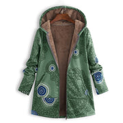 Casey | Womenâ€™s Winter Floral Coat with Hood