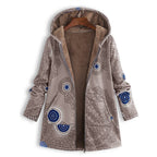 Casey | Womenâ€™s Winter Floral Coat with Hood