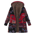 Casey | Womenâ€™s Winter Floral Coat with Hood