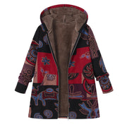 Casey | Womenâ€™s Winter Floral Coat with Hood