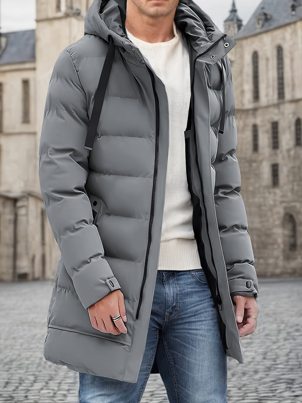 Scott | Menâ€™s Hooded Long Puffer Winter Jacket