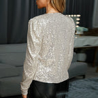 Daisy | Womenâ€™s Sparkling Open Front Sequin Party Blazers