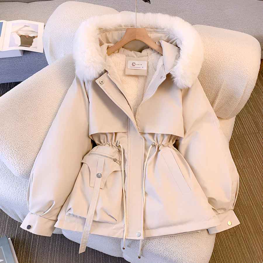 Rachel | Womenâ€™s Casual Drawstring Waist Winter Coat