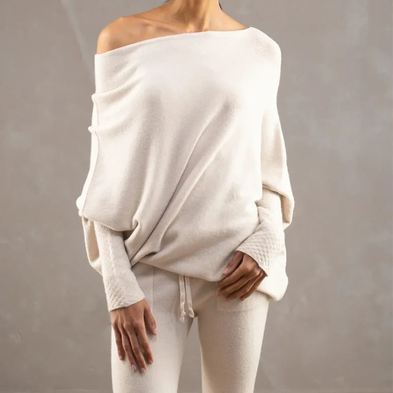 Bella | Womenâ€™s Winter Off-Shoulder Loose Sweater